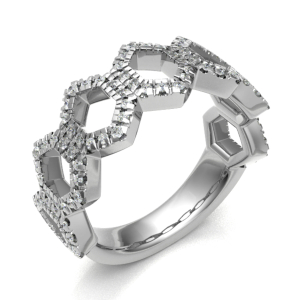 Elishia Lab-Created Rose Gold Prong Eternity Diamond Ring