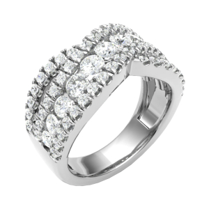 Enide 2.00 Carat Natural Round cut Prong  Eternity Diamond Ring