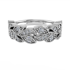 Elyvia Natural Platinum Prong Eternity Diamond Rings