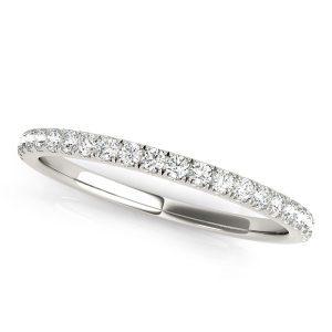 Sharmee Lab-Created Round cut 2mm Micro Pave Set  Eternity Diamond Ring