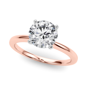 Lacey Natural Diamond Rose Gold 4 Prong 