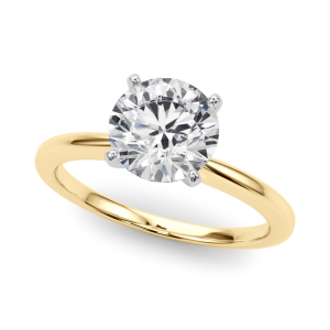 Kelly Lab-Created Diamond Yellow Gold 4 Prong 