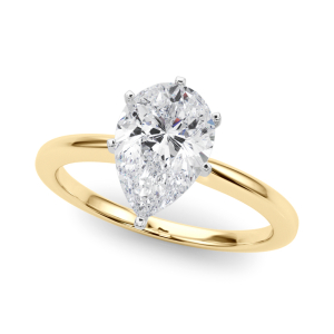 Teia Natural Diamond Yellow Gold 6 Prong 