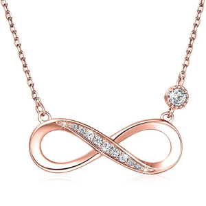 Virani Natural Diamond Rose Gold Pave Set Chain Necklaces