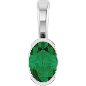 0.50 Carat Emerald Pendants Necklaces
