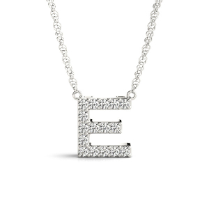 Ryan Lab-Created Prong Set  Diamond Initial Necklace