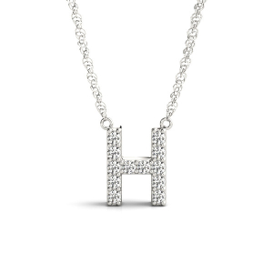 Felix Lab-Created Prong Set  Diamond Initial Necklace