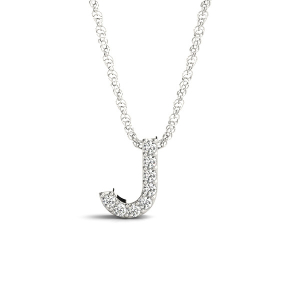 Reece Lab-Created Prong Set  Diamond Initial Necklace