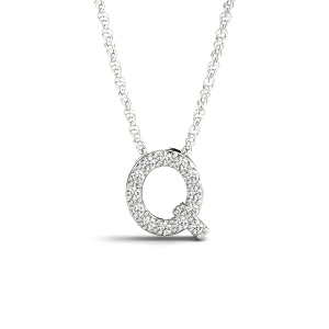 Harry Lab-Created Prong Set  Diamond Initial Necklace