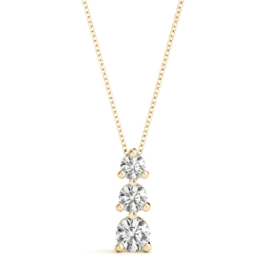 Rupert Lab-Created Diamond Yellow Gold Prong Set Designer Pendant Necklace