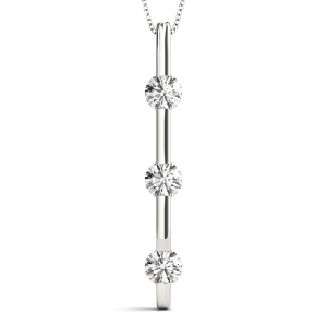 Filip Lab-Created Diamond White Gold Prong Set Designer Pendant Necklace