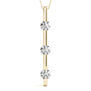 Filip Lab-Created Diamond Yellow Gold Prong Set Designer Pendant Necklace