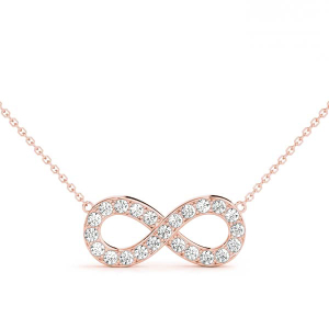 Matthew Lab-Created Diamond Rose Gold Pave Set  Designer Pendant Necklace