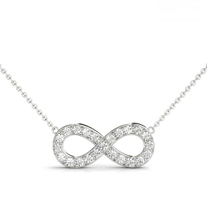 Matthew Lab-Created Diamond White Gold Pave Set  Designer Pendant Necklace