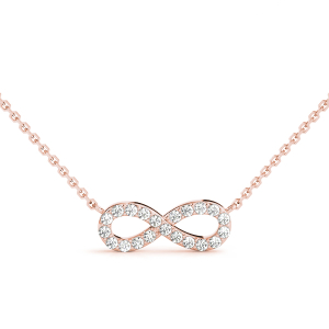 Patrick Lab-Created Diamond Rose Gold Pave Set  Designer Pendant Necklace