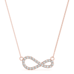 Elliot Lab-Created Diamond Rose Gold Pave Set  Designer Pendant Necklace