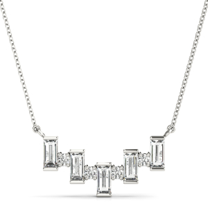 Jayden Lab-Created Diamond Prong Set Delicate Pendant Necklace