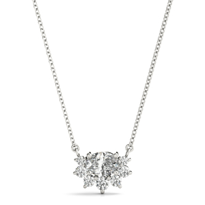 Taylor Lab-Created Diamond Prong Set Delicate Pendant Necklace