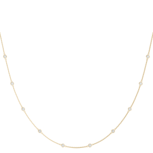 Vismaya Natural Rose Gold Bezel Set Diamond Necklace