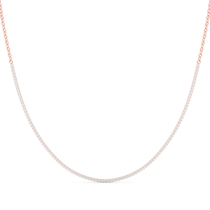 Veya Natural Rose Gold 4 Prong Set Diamond Necklace