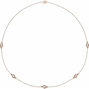 Tamarah Natural Diamond Rose Gold  Necklaces