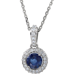 Panalin Blue Sapphire Rose Gold 4 Prong 