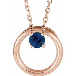 Panita Blue Sapphire Rose Gold 4 Prong 