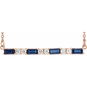 Paniz Blue Sapphire Rose Gold Shared Prong 