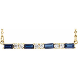 Paniz Blue Sapphire Yellow Gold Shared Prong 