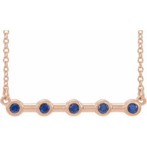 Pankhuri Blue Sapphire Rose Gold Bezel Set 