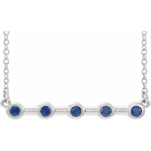 Pankhuri Blue Sapphire White Gold Bezel Set 