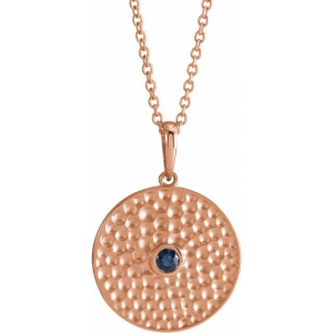 Paradise Blue Sapphire Rose Gold Bezel Set 