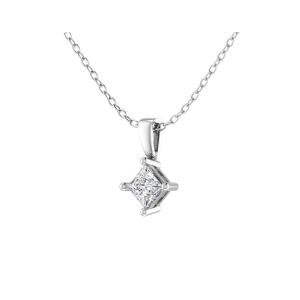 Quinna Natural Diamond 4 Prong Solitaire Pendant Necklace