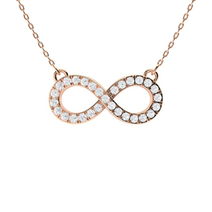 Thorlee Natural Diamond Rose Gold Pave Set Everyday Pendants Necklaces