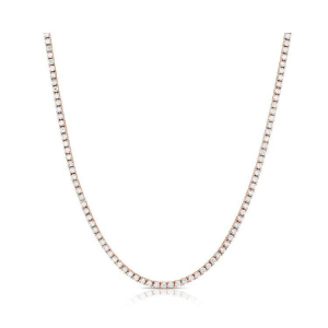 Tamsen Natural Rose Gold 4 Prong Diamond Necklaces