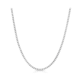 4 Prong Setting Diamond Necklace