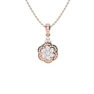 Verenice Natural Diamond Rose Gold Designer Pendants Necklaces