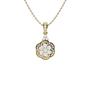 Verenice Natural Diamond Yellow Gold Designer Pendants Necklaces