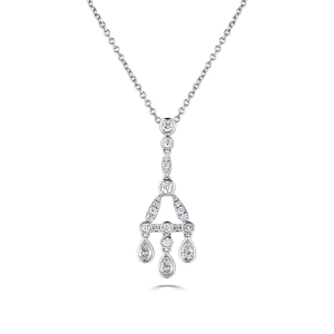 Vama Natural Diamond Bezel Set Chain Necklaces