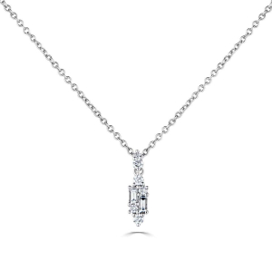 Vamil Natural Diamond Emerald cut Prong Set  Chain Necklaces