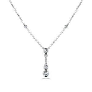 Vallika Natural Diamond Bezel Set Chain Necklaces