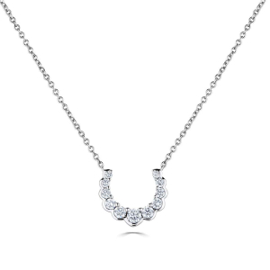 Vritika 0.50 Carat Natural Diamond Round cut Prong Set  Chain Necklaces