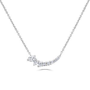 Varina 0.46 Carat Natural Diamond Round cut Prong Set  Chain Necklaces