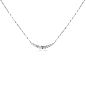 Valia 0.52 Carat Natural Diamond Round cut Prong Set  Chain Necklaces