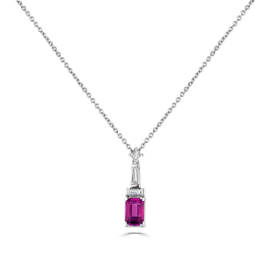 Palla Natural Ruby 4 Prong  Necklaces