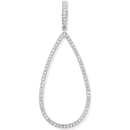 0.23 Carat Natural Round Diamond Pear shaped Drop Pendant