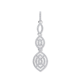 0.25 carat Natural Round Diamond Designer Drop Pendant