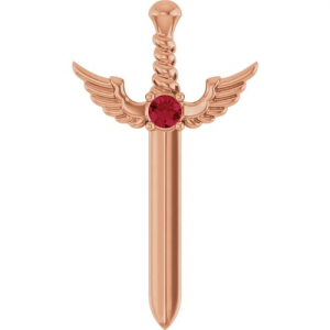 Parmindar Natural Ruby Rose Gold 4 Prong  Necklaces