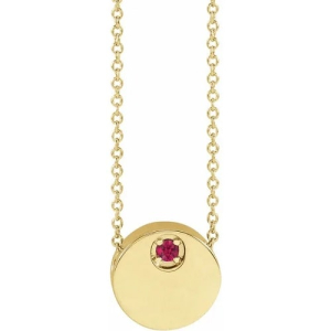 Parry Natural Ruby Yellow Gold 4 Prong  Necklaces