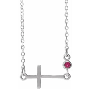 Natural Ruby Platinum Pendants Necklaces